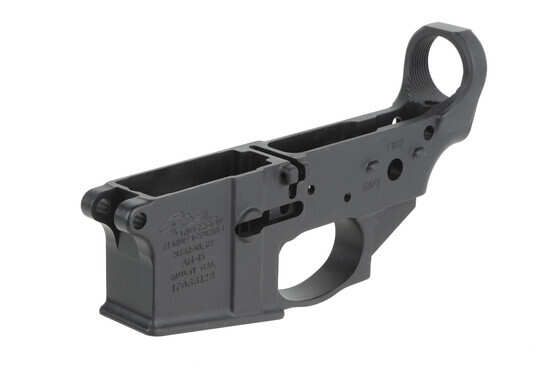 The Anderson Manufacturing Stripped AR15 lower receiver closed ear is forged from 7075 aluminum